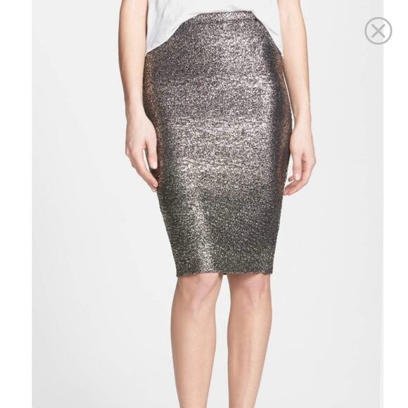🆕 NWT June & Hudson High Waisted Pencil Skirt Sparkle Shiny Shimmer Party Large - Picture 1 of 15